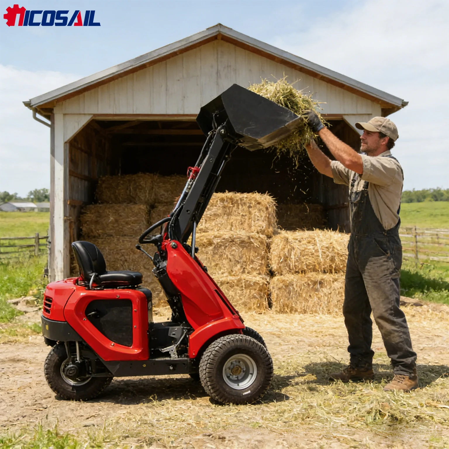 

3 Wheel Skid Steer Loader CE Euro 5 All Terrain Small Compact Loader for Farm Garden Construction Work