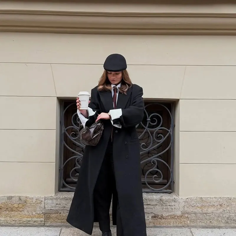 Winter Retro Zeitungsjunge Mütze Männer Frauen Wolle Hut Casual Baskenmütze Solide Unisex Fahrer Flache Kappe Kellner Kappe Street Style Chapeu Bäcker Hut – Detail 4