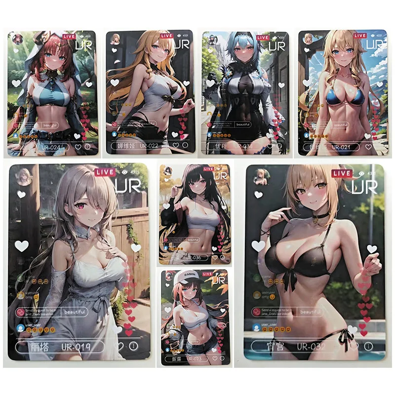 

Anime Goddess Story UR Series Cards Yoimiya Kamisato Ayaka Nilou Collection Cards Christmas Birthday Gifts Children's Toys