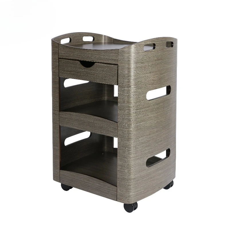 Luxury large storage cart Wooden salon trolley with drawers, beauty tool organizer, with universal wheel 4 colors available