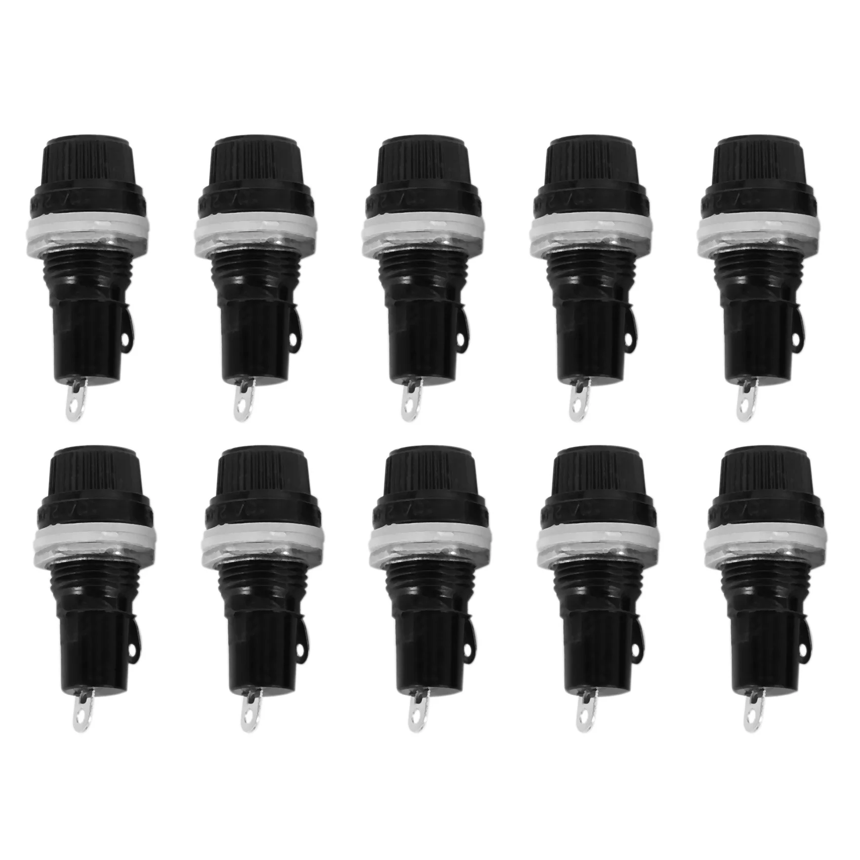 10 Pcs Electrical Panel Mounted 5 x 20mm Fuse Holder