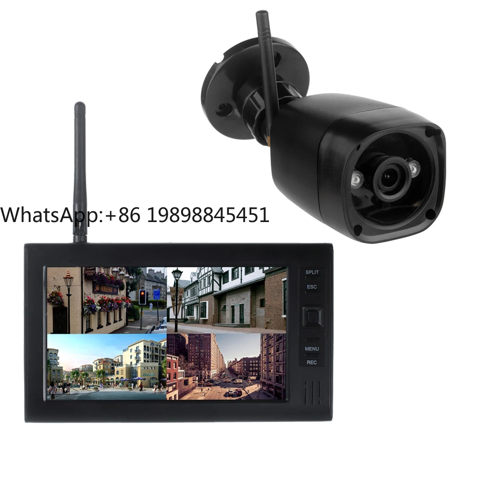 

High-Definition Wireless Security Monitoring Night Vision Surveillance System with Wide Angle CMOS Sensor Supports SD Card