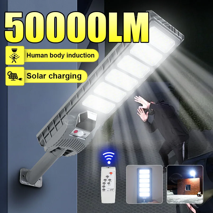 

50000LM 600W Powerful Solar Lights Outdoor With Motion Sensor Solar Lamp Ultra Bright Garden Street Light Courtyard Wall Lamps