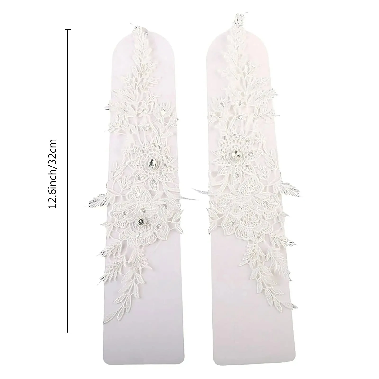 Girls  Fingerless Elbow Length Appliques Crystals Bridal Gloves  Wedding Accessories Novia Bridal Mittens