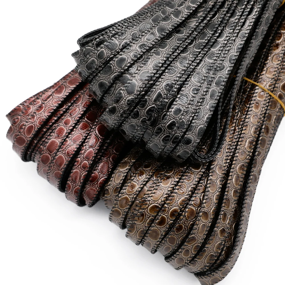 Shiny Prints 10mm 1.6 Meters Faux Genuine Leather Jewelry Cord String Pu Leather Lace Rope Diy Bag Necklace Bracelet Finding