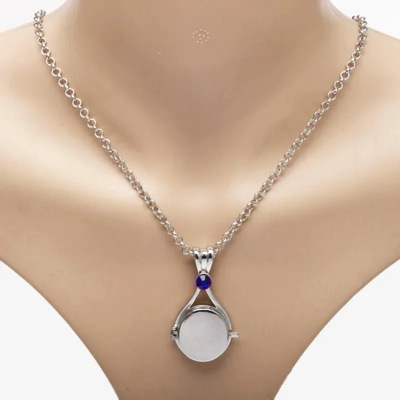 Stainless Steel H2O Medallion Mermaid Pendant Jewellery Necklaces Set of 3 Gift for Women Girls Mermaid Locket Necklace Silver view 4
