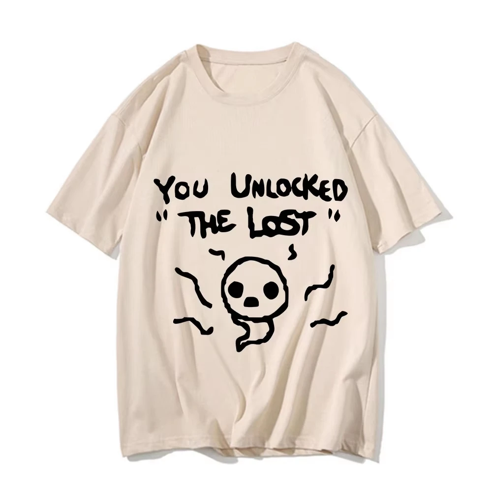 The Binding of Isaac Print T-shirts for Men Women Fashion Hip Hop Oversized Unisex Streetwear Trendy Cotton Short Sleeves soft