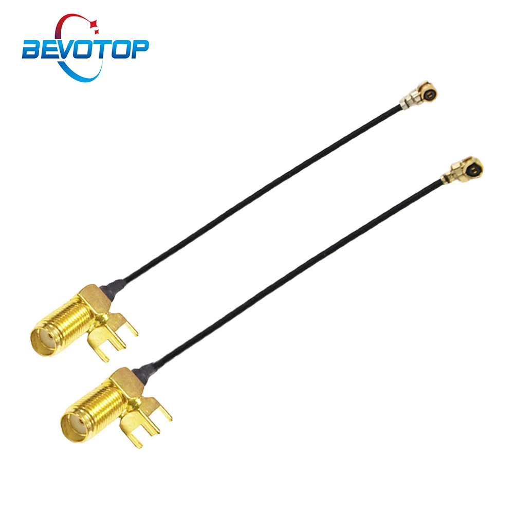 Cable SMA Female PCB Panel Mount to u.FL  1 / 4 UHF4 Female Jack WIFI Antenna RF Coaxial Pigtail Extension Cable