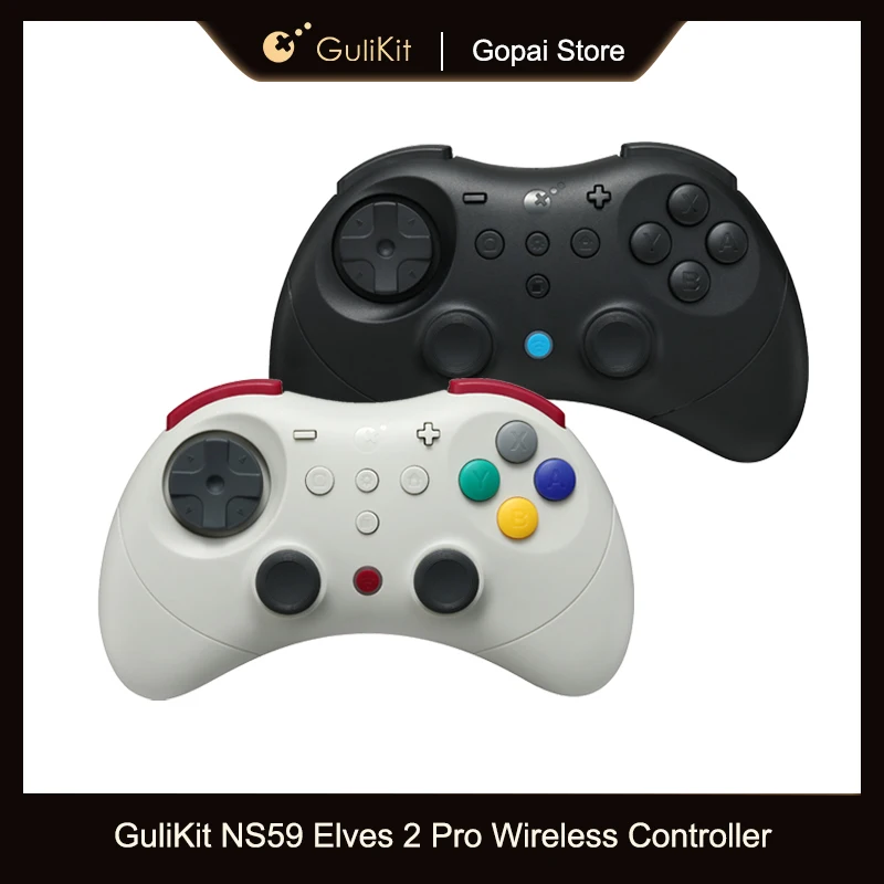 GuliKit NS59 Elves 2 Pro Wireless Gaming Controller with Hall Effect Joysticks for PC Nintendo Switch Windows Android iOS