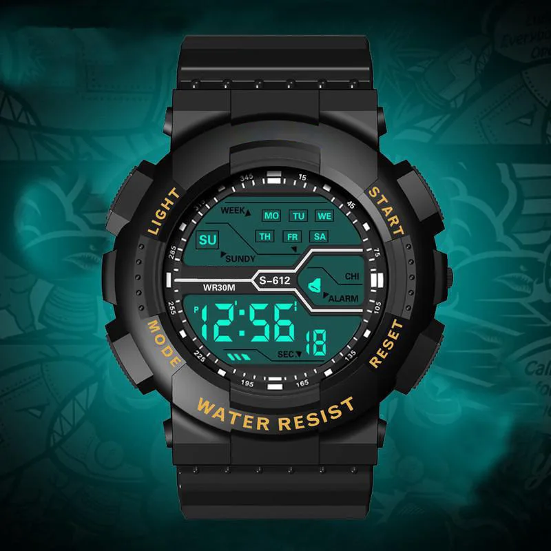 Electronic Watch, Outdoor Multi-Functional Luminous Sports Student Electronic Watch
