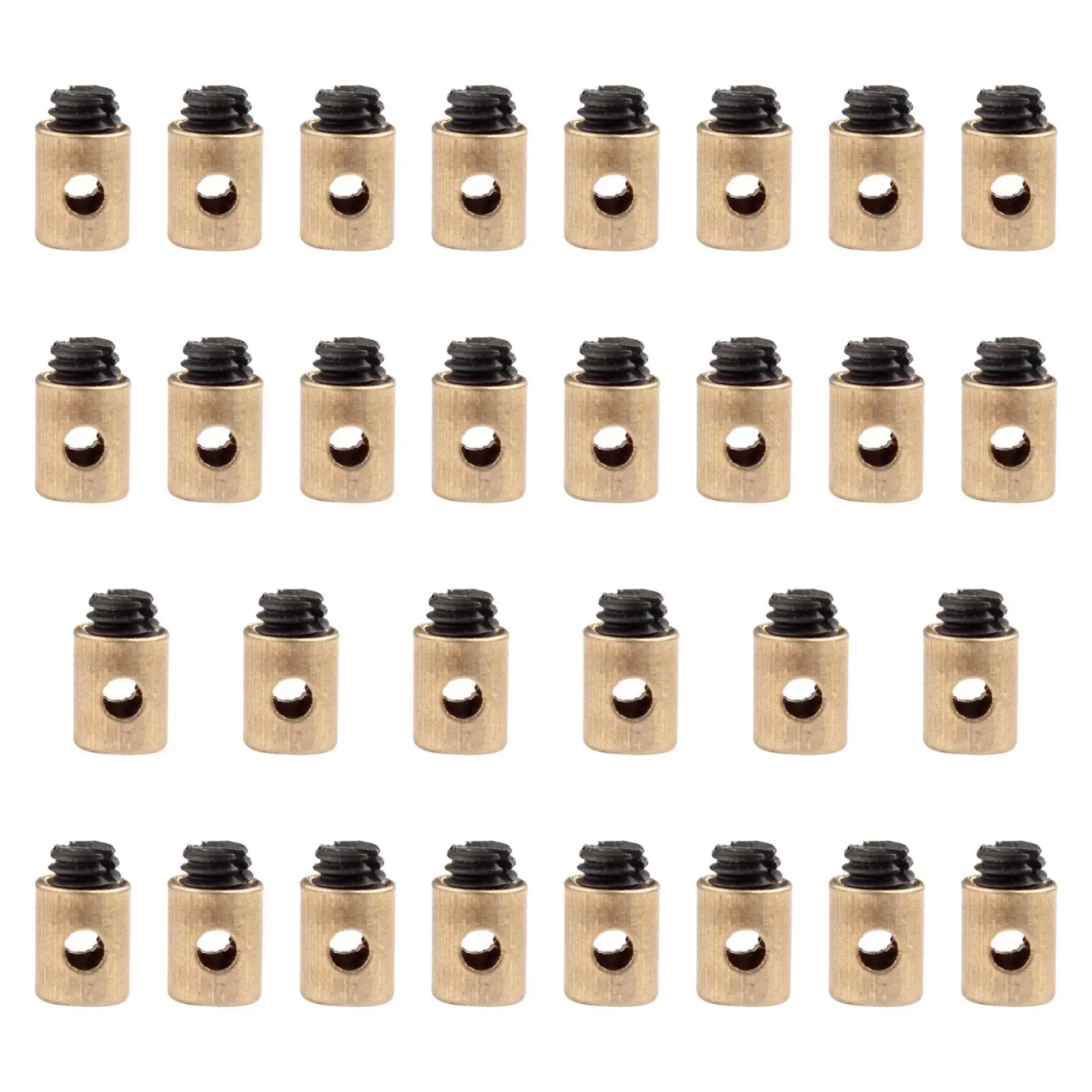 

30x Solderless Throttle Cable Connectors High Performance Brake Cable Nipple Screws for Scooter Bike Motorcycle Mower Car