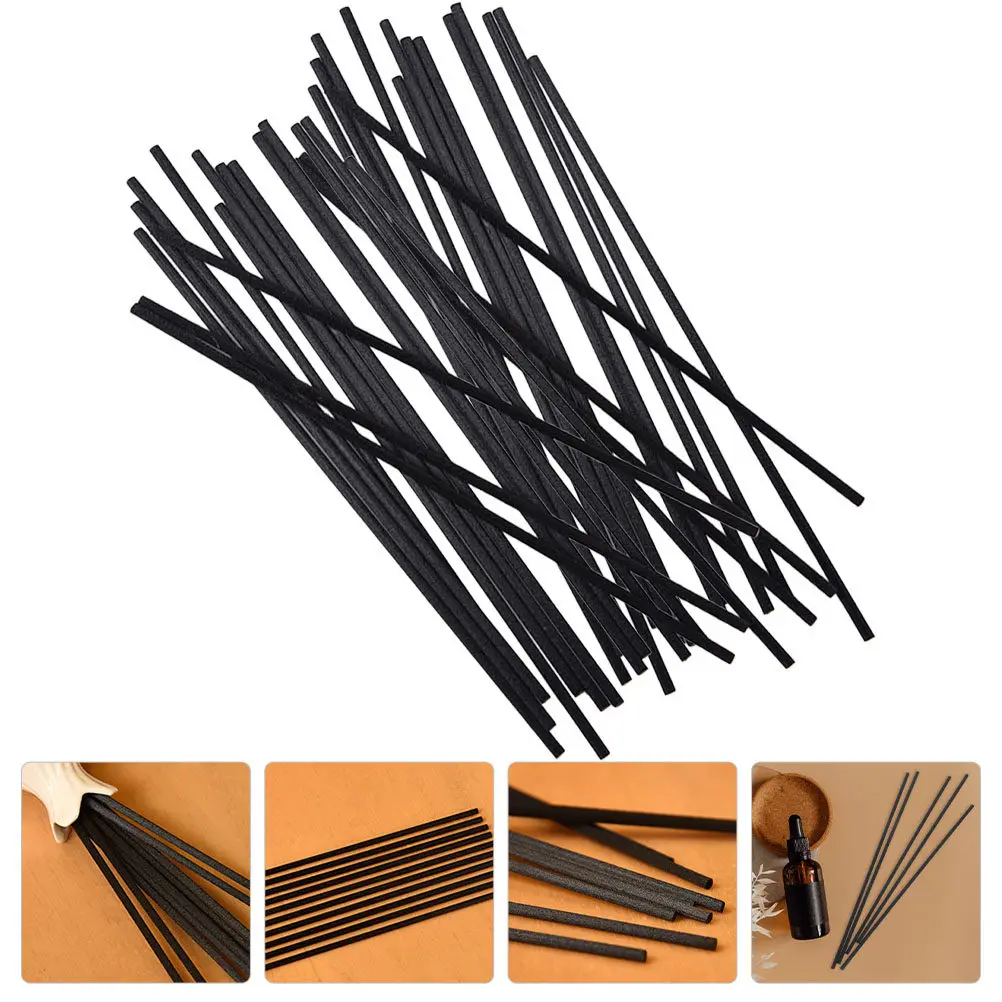 60Pcs Fragrance Diffuser Wands Eco Friendly Non Toxic Aromatherapy Volatile Sticks for Essential Oil Bottle Replacement Air