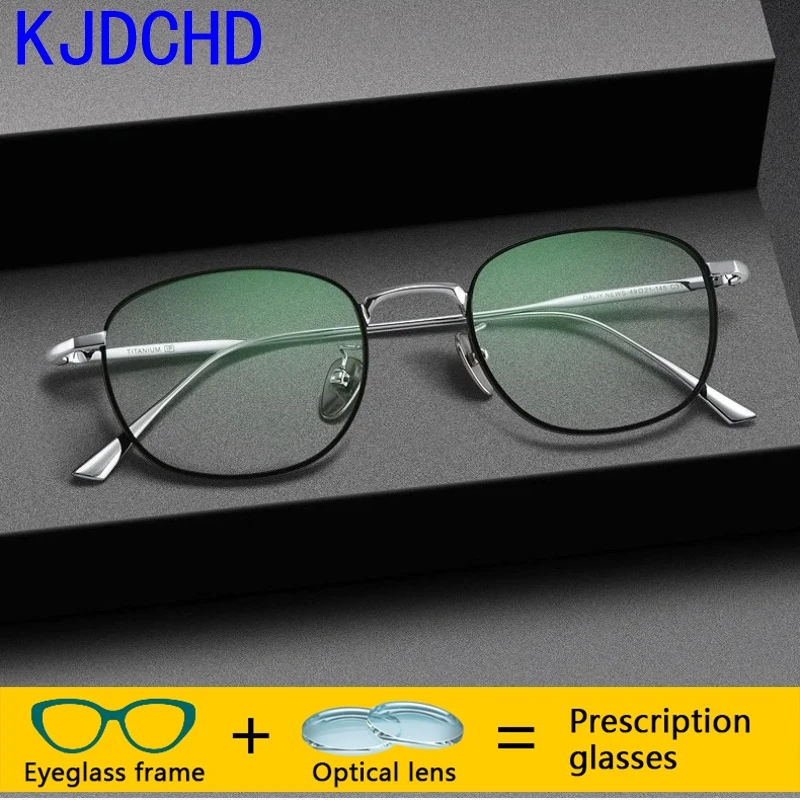 

Oval Titanium Prescription Glasses Men Vintage Optical 1.74 Multifocal Eyeglasses Myopia Bifocal Custom Progressive Eyewear 2025