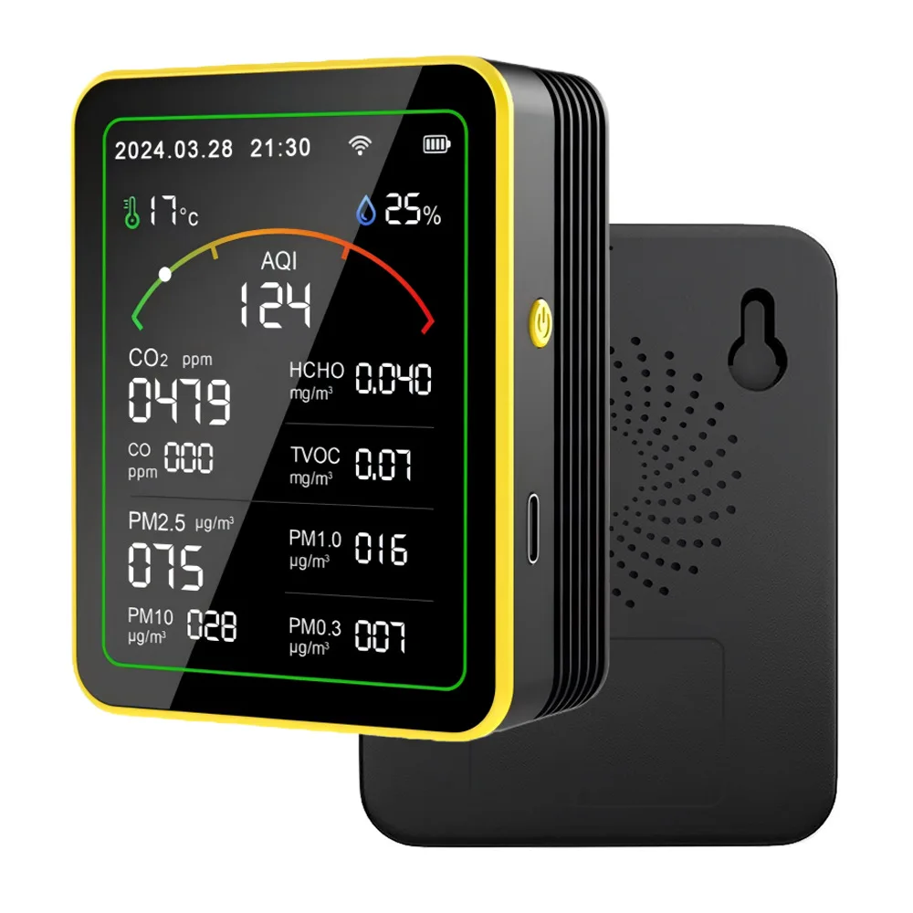 15 In 1 Tester  Portable WIFI Air Quality Quality Monitor PM2.5 PM10 CO CO2 TVOC HCHO