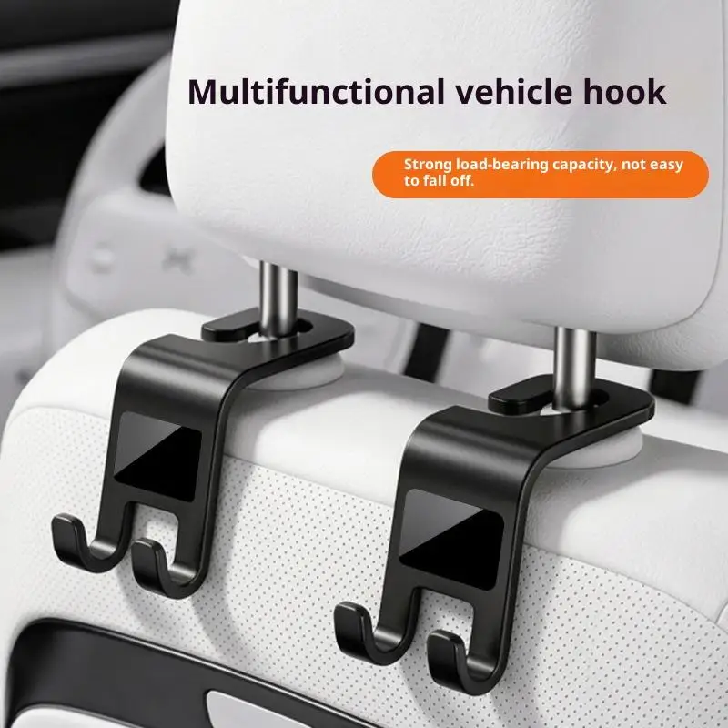 Car Headrest Hooks Multifunctional Durable Seat Hanging Holder for Handbags Groceries Purse Universal for Sedan SUV Road Trip