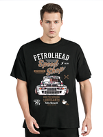 Speed Shop Pattern With Lancia Delta Integrale Hf Car Image T-shirt Men's Clothing Casual Tshirt Cotton T Shirt Oversized Tops