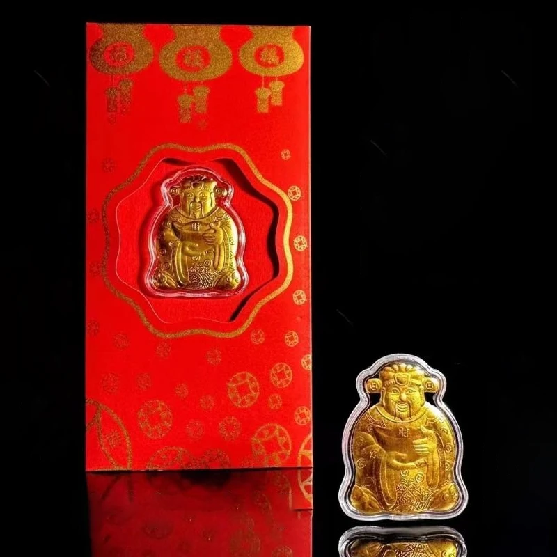 New Year's Eve God Of Wealth Gold Coin Red Envelope Gold Foil Red Envelope Happiness Talismans Gifts Crafts Red Packet