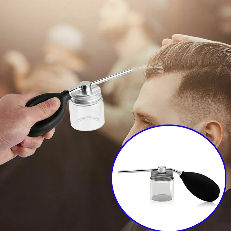 1pc Hair Increasing Fiber Powder Spray Bottle Silver Glass Silica Gel Spray Portable Hair Construction Fiber Spray Applicator