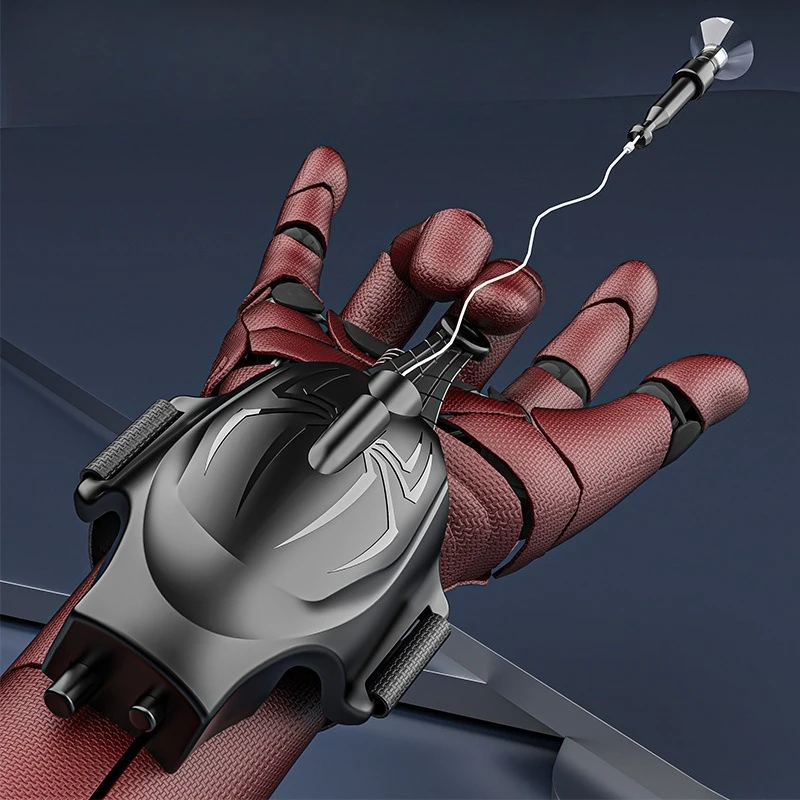 Cross-border Man Spider Spinning Electric Launcher Charging Automatic Spinneret Black Technology Toy Can Launch Soft Bullets