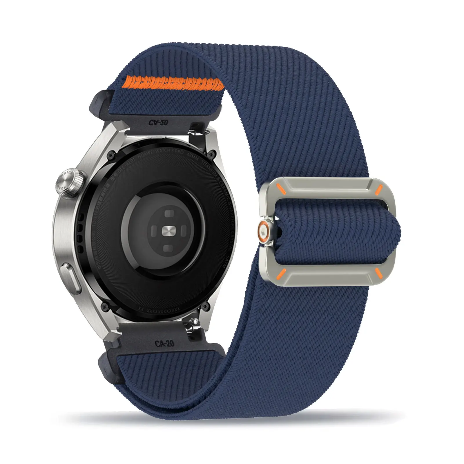 

Stretchy Band for Huawei Watch 3 Pro 46mm Band, Soft Nylon Elastic Braided Strap