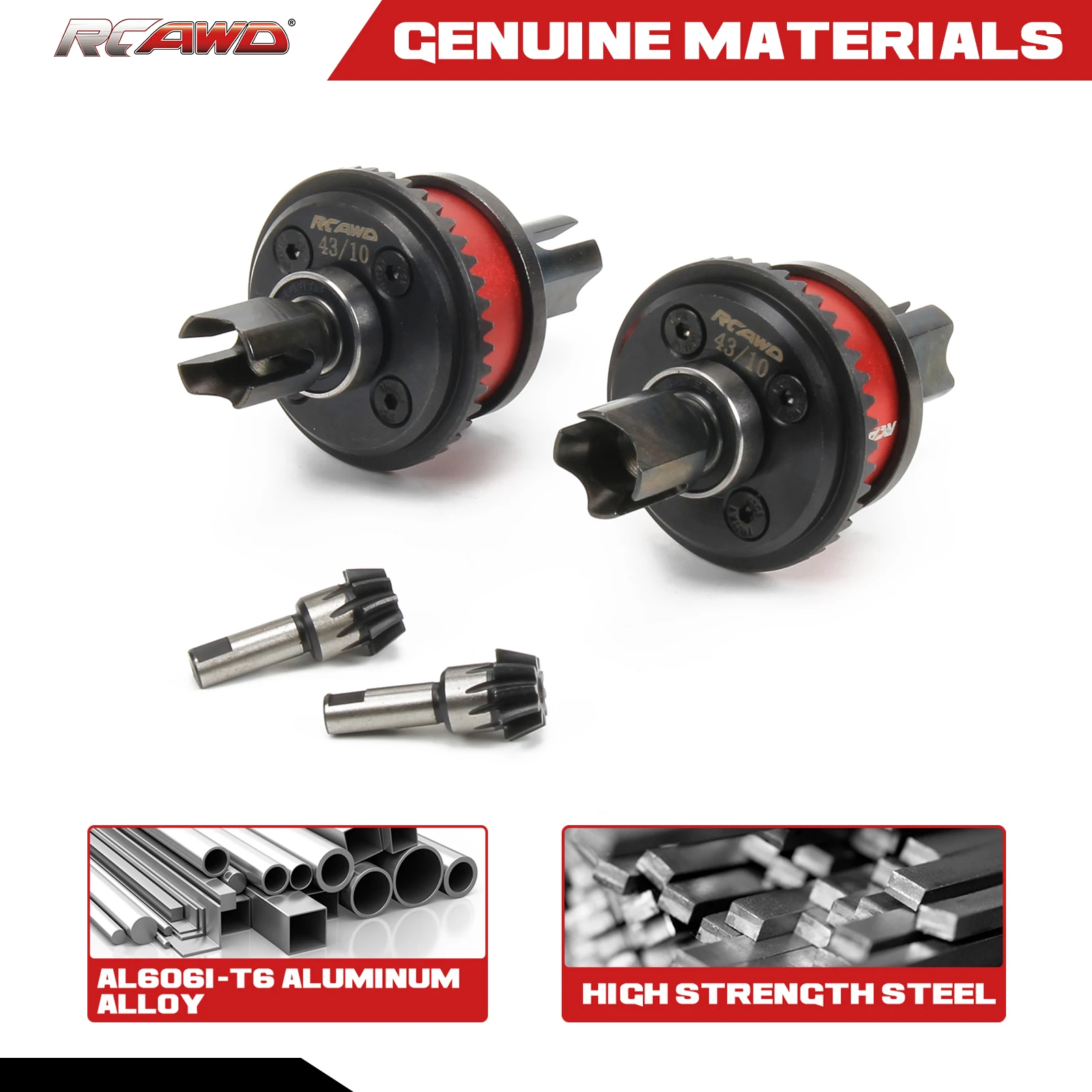 RCAWD Differential Active F/R Diff Set for Arrma 1/7 Felony Limitless Infraction Fireteam Mojave 6s Upgrade parts