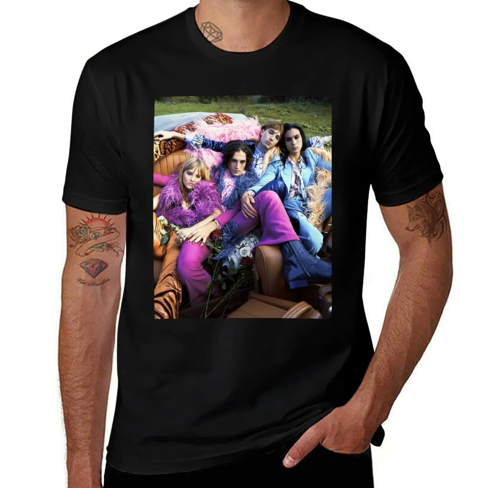 

MANESKIN T-Shirt t shirts cotton 100% t shirts for man graphic tees T-Shirt