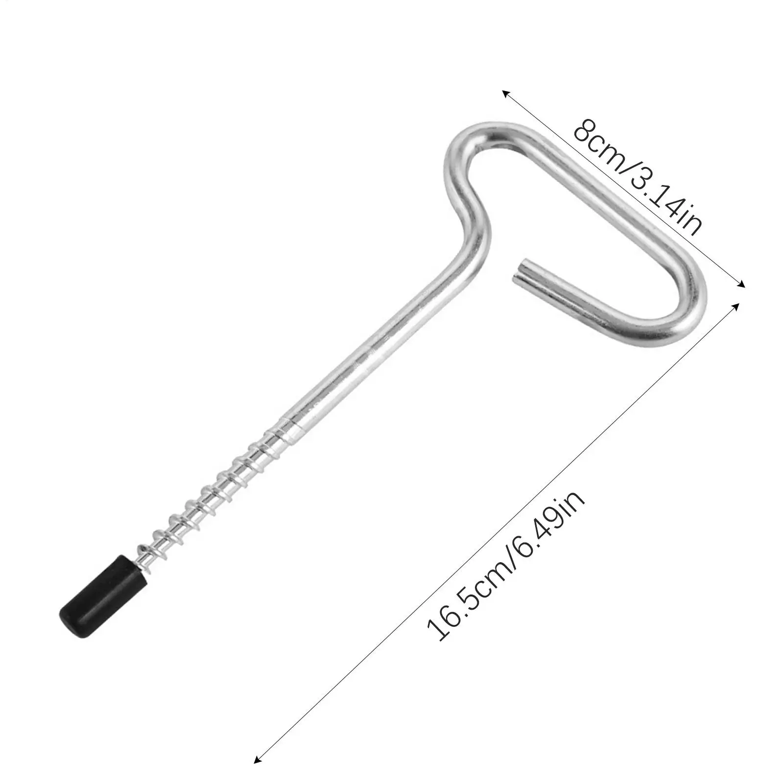 Taladro para tienda de pesca en hielo, barrena roscada de acero inoxidable para acampar al aire libre, herramienta de taladro para tienda de pesca de invierno para supervivencia y acampada