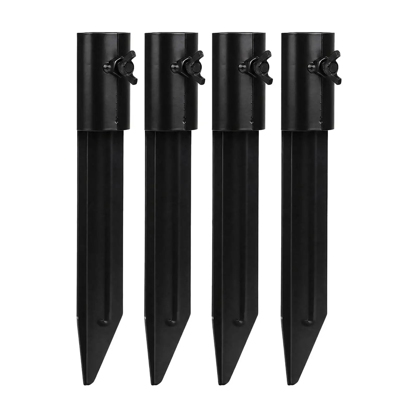 Iron Torch Light Stake Holder for Outdoor Solar Lights Tiki Handles Flags Umbrellas Adjustable Screw Anchor for Patio Grass