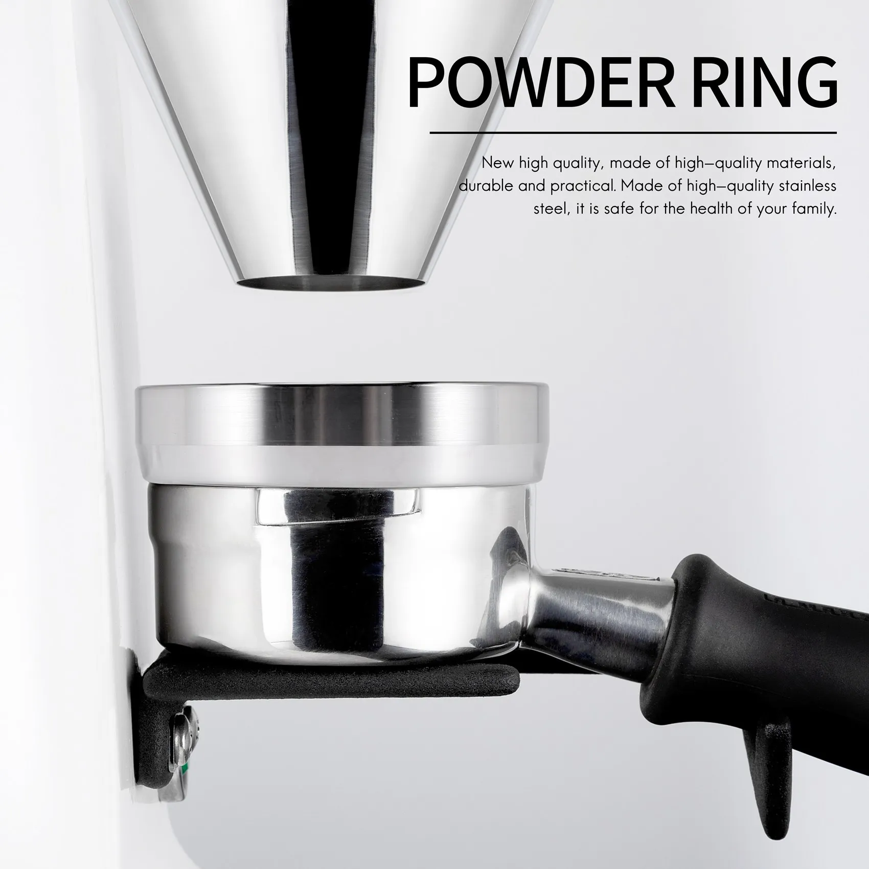 54mm Dosing Ring Stainless Steel Coffee Dosing Ring Espresso Dosing Funnel Coffee Protafilter Ring for 54mm Portafilter