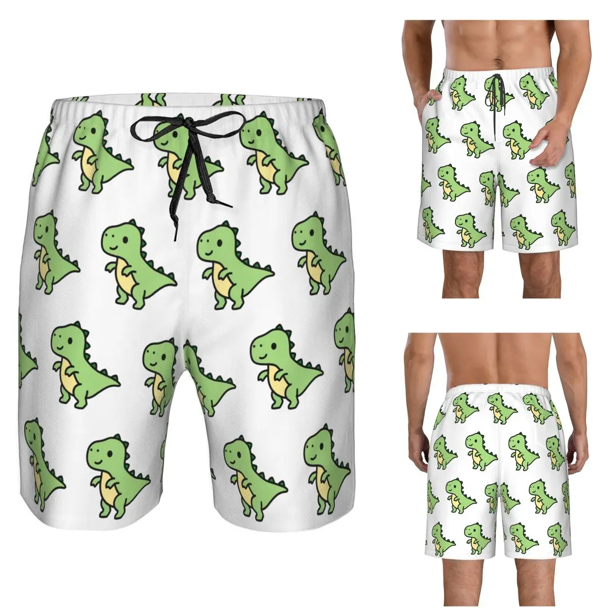 T Rex Trunks Beach Board Shorts Casual Quick Dry Swim Summer Men Pants