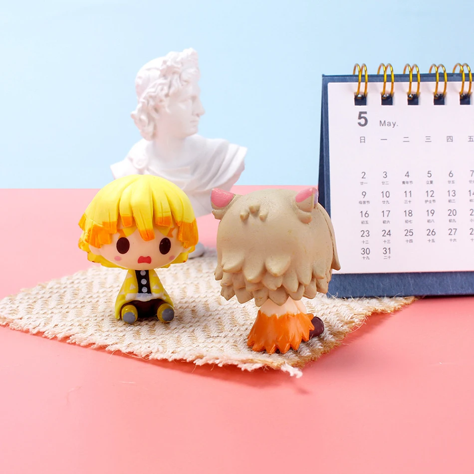 Demon Slayer Acchion Figuur Demon Slayer: Kimetsu no Yaiba Kamado Tanjiro Nezuko Azuma Zenitsu Acchion Figuur Kute Anime Model Statue en ys