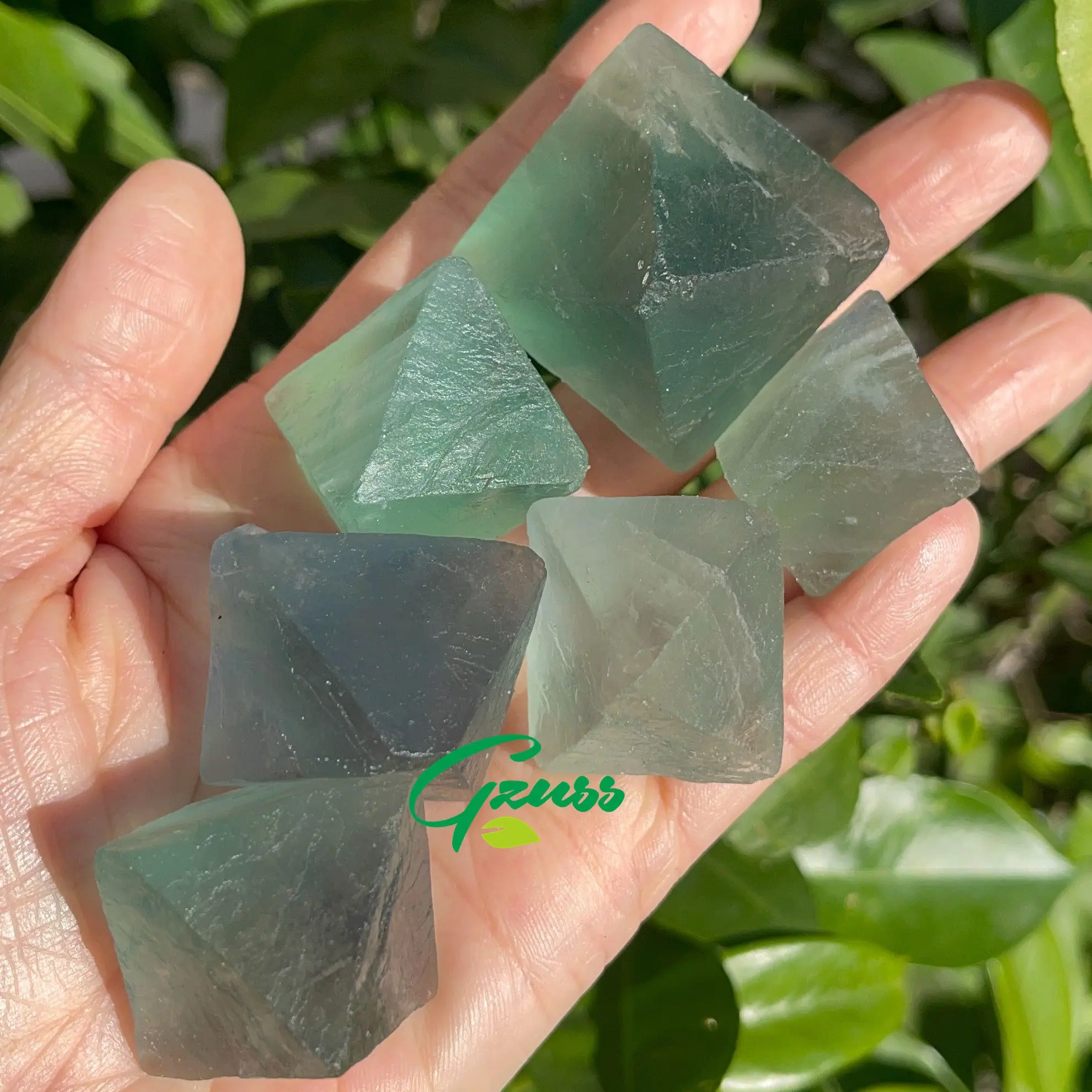 Green Fluorite Octogon Crystal Raw Rainbow Fluorite Crystal - Rough Rainbow Fluorite Octogon - Raw Fluorite Stone Octogon