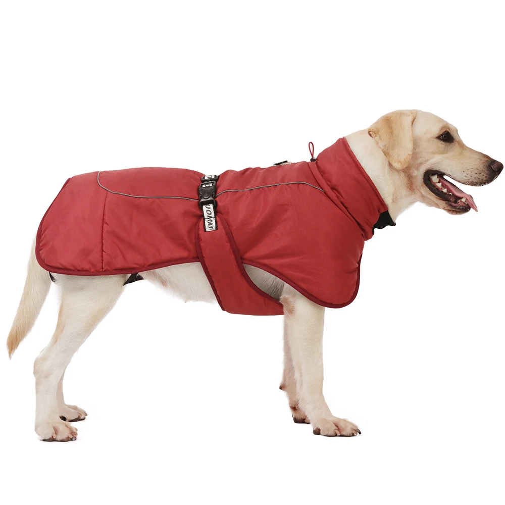 

Reflective Waterproof Windproof Dog Coat Cold Weather Warm Dog Jacket Reversible Stormguard Winter Dog Vest for Medium Large Dog