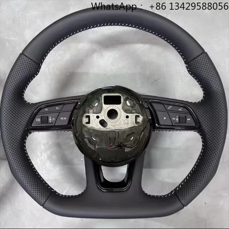 For Audi B9 A3 A4 A5 RS3 RS4 RS5 S3 S4 S5 A6 C6 C7 C8 A7 A8 Q5 Q7 TT R8 S6 RS7 B8.5 B8 Leather Carbon Fiber Steering Wheel