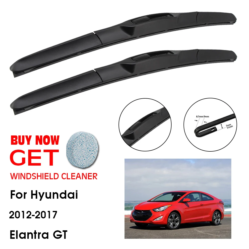 

Car Wiper Blade For Hyundai Elantra GT 26"+14" 2012-2017 Front Window Washer Windscreen Windshield Wipers Blades Accessories