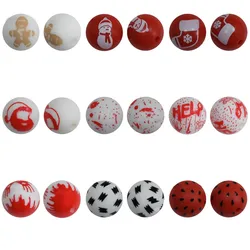 50Pcs 15mm New Christmas Stocking Snowman Food Grade Silicone Beads DIY Making Bracelet Keyring Keychain Accessories