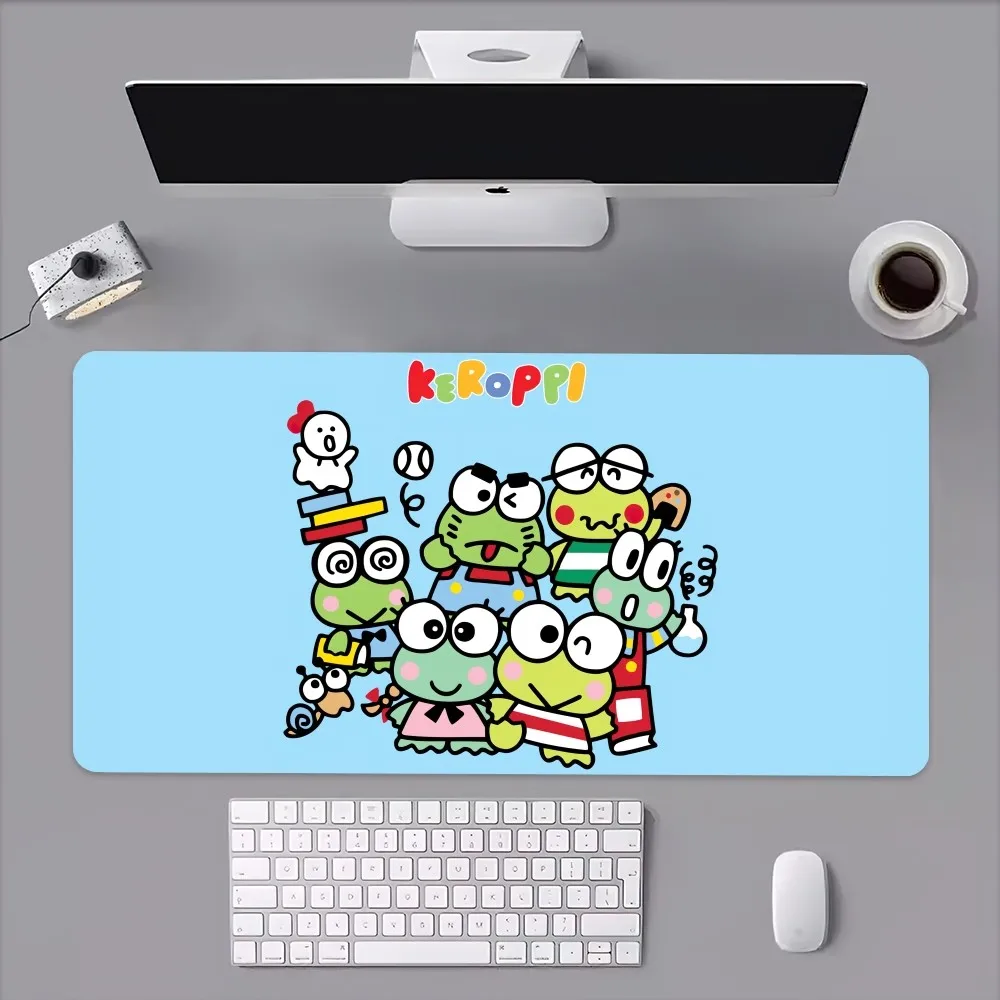 MINISO Sanrio Green KeroKeroKeroppi Cute Mouse Pad Computer Laptop Gaming Office Wrist Guard Non Slip Keyboard Pad