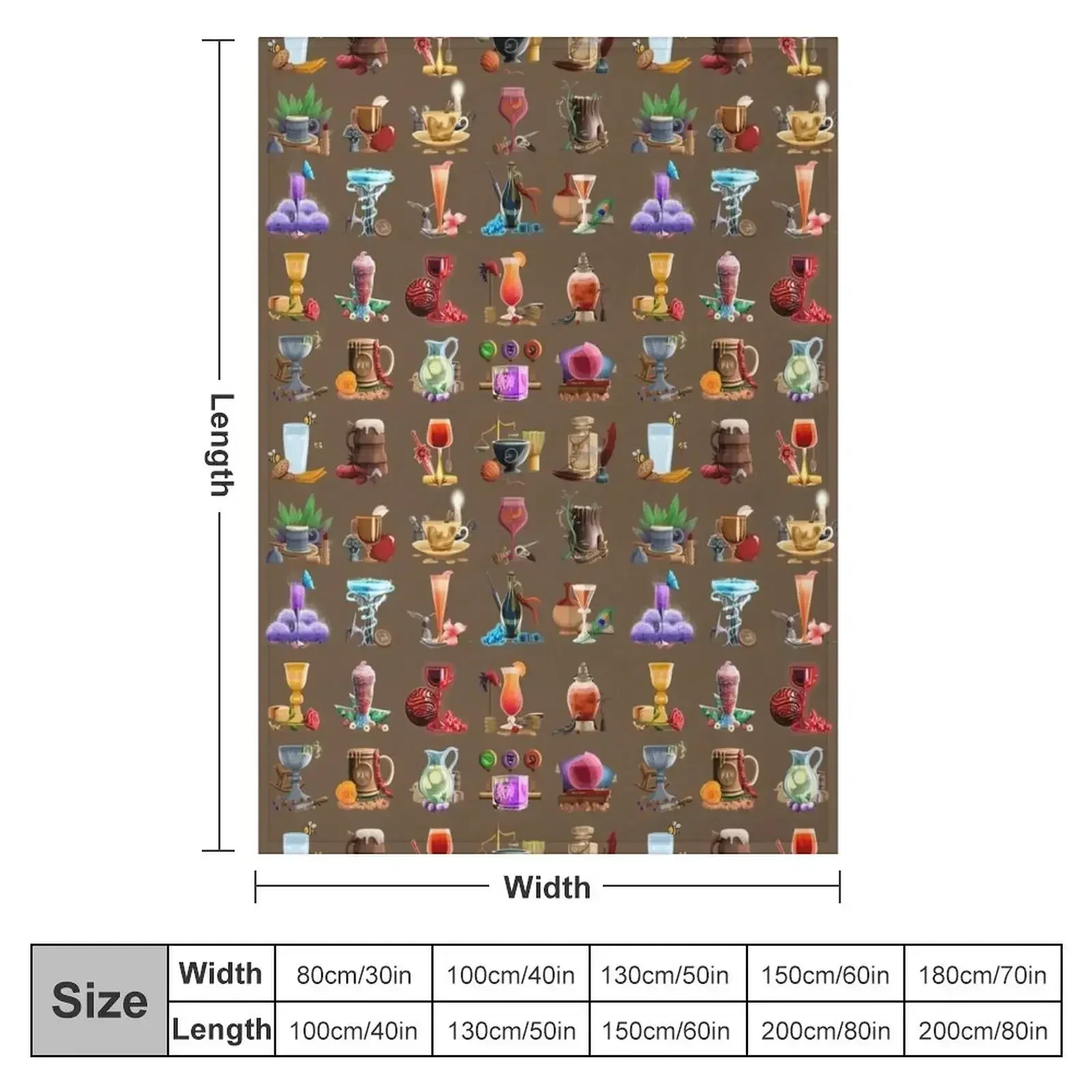 Sip-Sips of Thedas Entire Collection (Pattern) Throw Blanket Summer Beddings For Baby cosplay anime Extra Large Throw Blankets