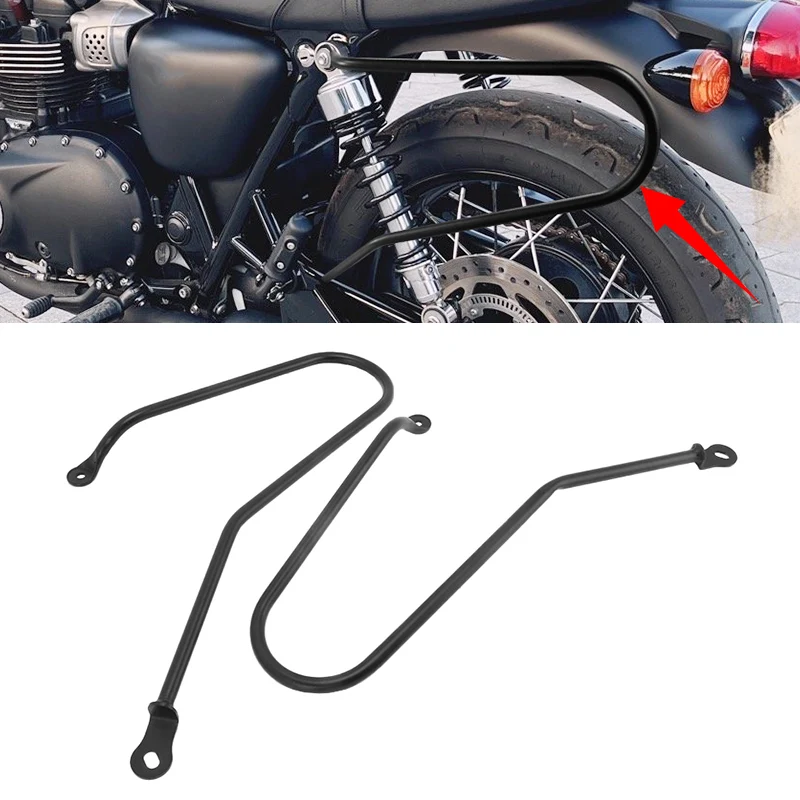 

Motorcycle Pannier Rails Saddlebag Support Bars For Triumph Bonneville T100 T120 Scrambler Thruxton 2001-2016 2015 2014 2013