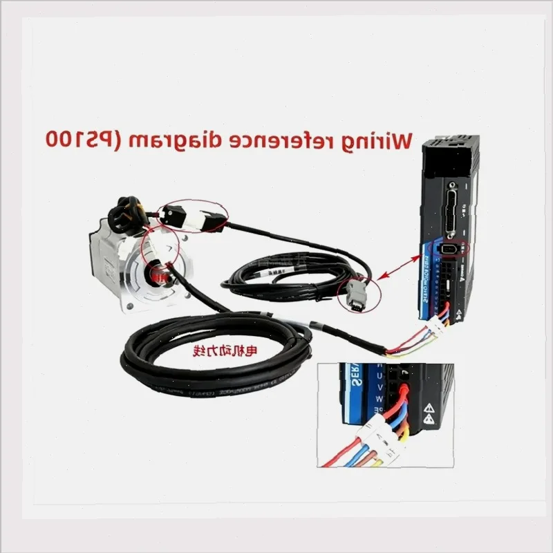1KW AC Servomotor 80 Drive Kit 4.N.M Drive + 17 bit magnetic encoder + 3 meter encoder cable Pulse Signal 5V/24V with rs485