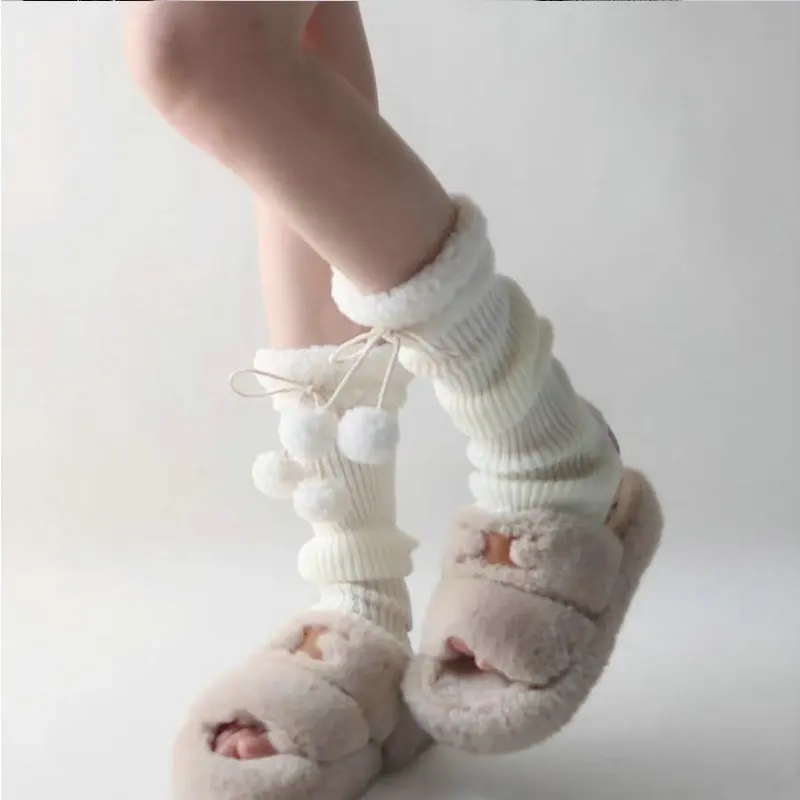 2025 Kawaii تدفئة الساق Y2K لطيف لوليتا تدفئة الساق سميكة اليابانية Harajuku موضة الملابس والاكسسوارات القوس جوارب عالية إلى الركب