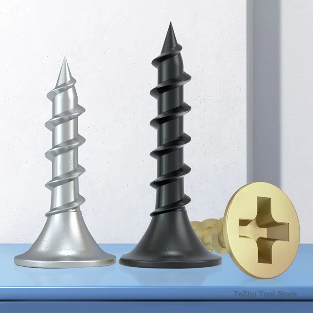 20PCS M4 Phillips Countersunk Head Self Tapping Screw Stainless Steel & Carbon Steel Cross Recessed Flat Wood Screws Fiber Nail
