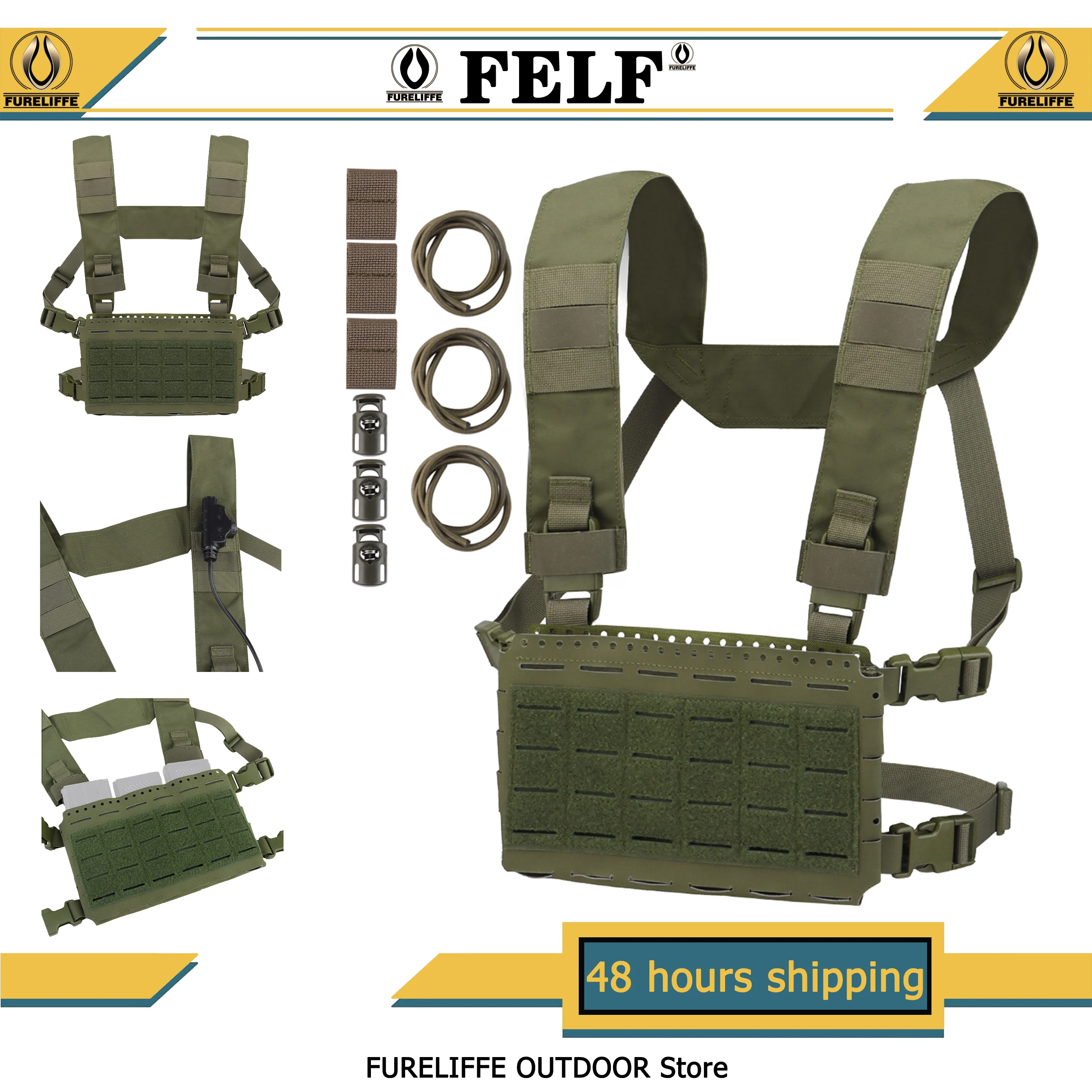 MK5 Split Tactical Chest Mount Front Panel for LV119 SPC JPC2.0 Expanded Assembly MOLLE/Tactical Accessories