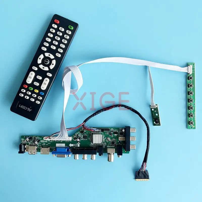 

For LP140WH1 LP140WH4 LP140WHU Driver Board USB+DHMI+VGA+2AV DVB Digital Signal 1366*768 40-Pin LVDS Laptop Display 14" DIY Kit