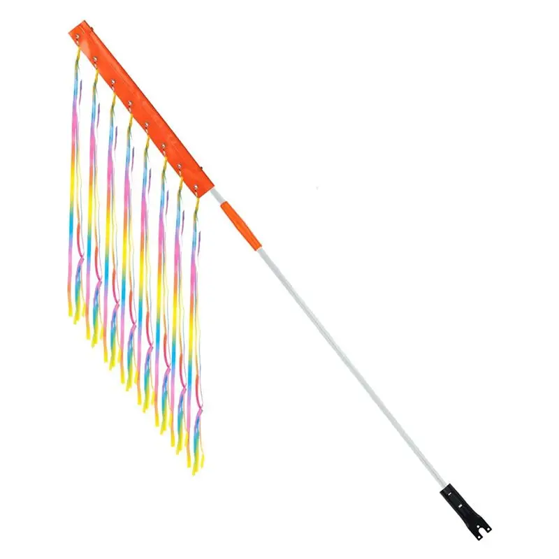 ABZZ-Adjustable Bicycle Flag With Pole For Safe Reflective Waterproof Warning Flag For Mobility Tricycle Go Kart ATV