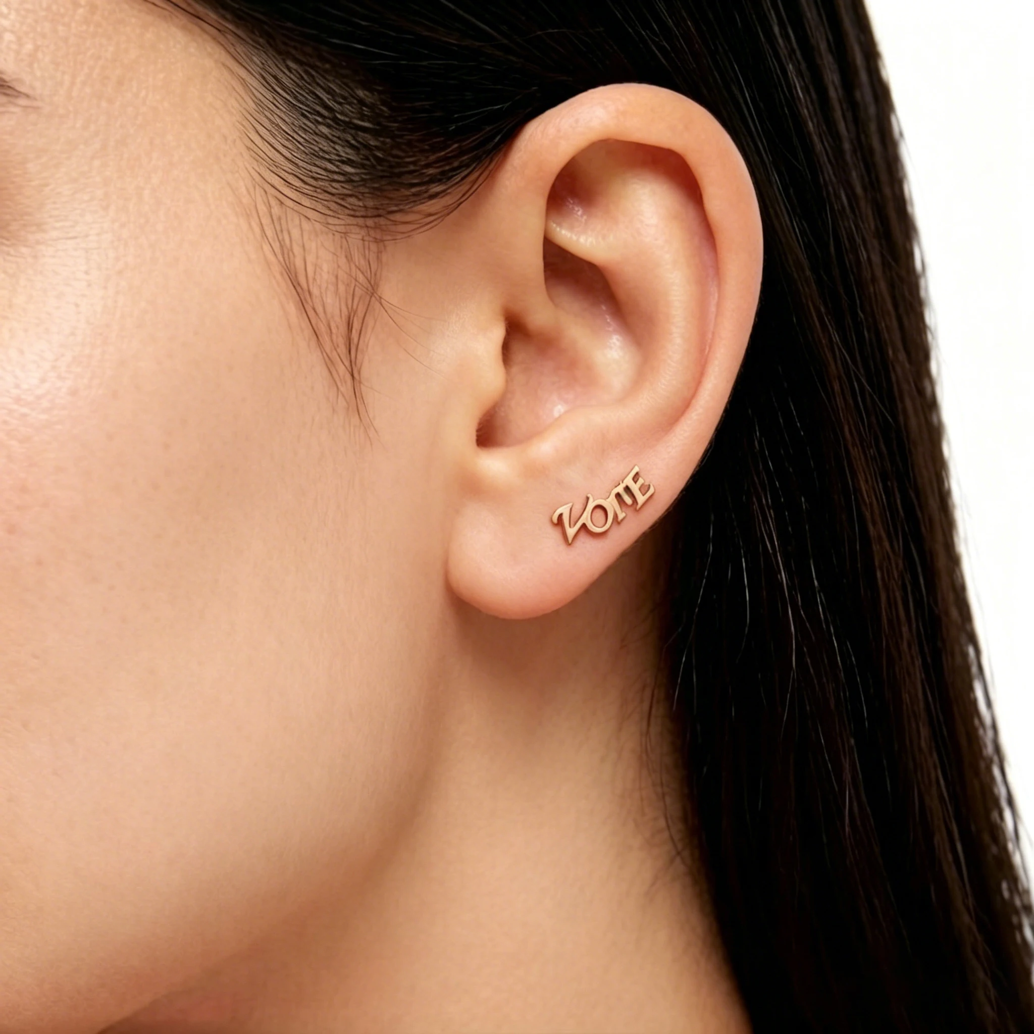 Personalisierte Namens-Logo-Ohrringe aus Edelstahl, Maßgefertigter Initialen-Namensschild-Schmuck für Frauen, Hochzeitsgeschenke, Modischer Alltagsschmuck – Detail 9