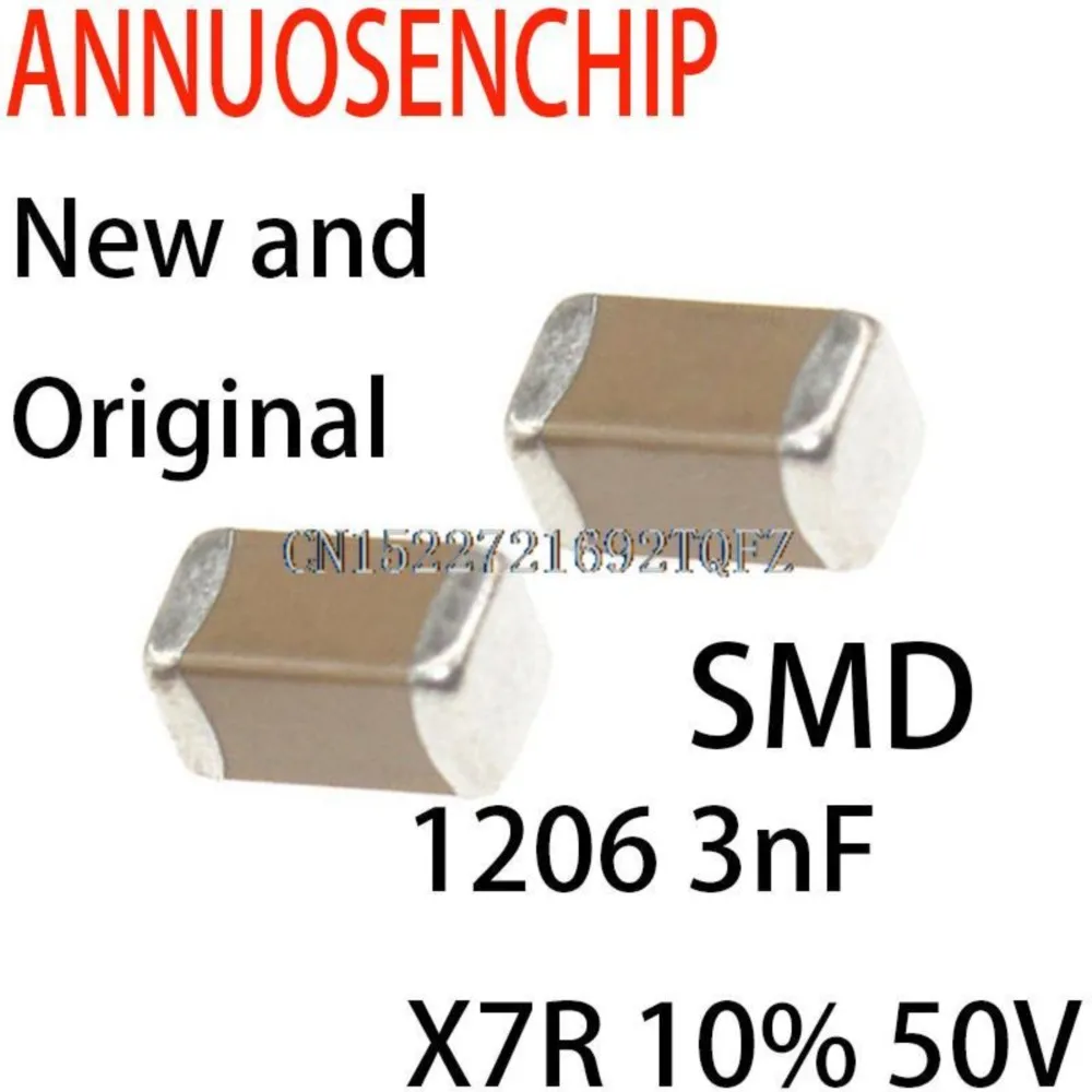 4000PCS New and Original  Error  smd capacitor 1206 3nF X7R 10% 50V