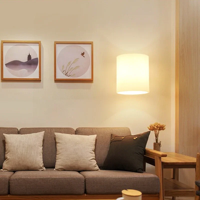 Creatieve Nordic Led Wandlamp Eenvoudige Woonkamer Gang Verlichtingsarmaturen Slaapkamer Japanse Stijl LED Houten Nachtkastje Wandlamp