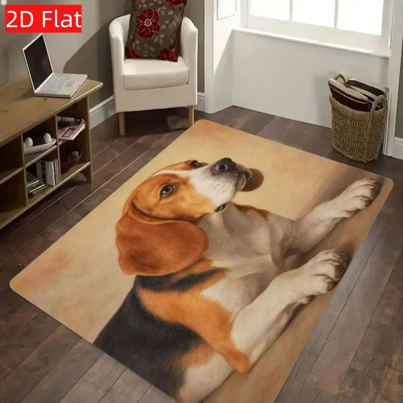 Cute Dog Portrait Floor Mat Pet Lover Home Decor Rug Art Puppy Entrance Runner Anti Slip Area Carpet Gift for Dog Owners