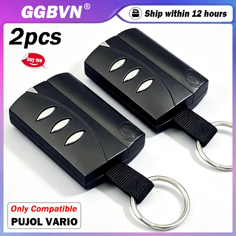 

New PUJOL VARIO 433MHz Garage / Gate Remote Control Only Compatible With PUJOL VARIO Black 433.92MHz Gate Opener Control